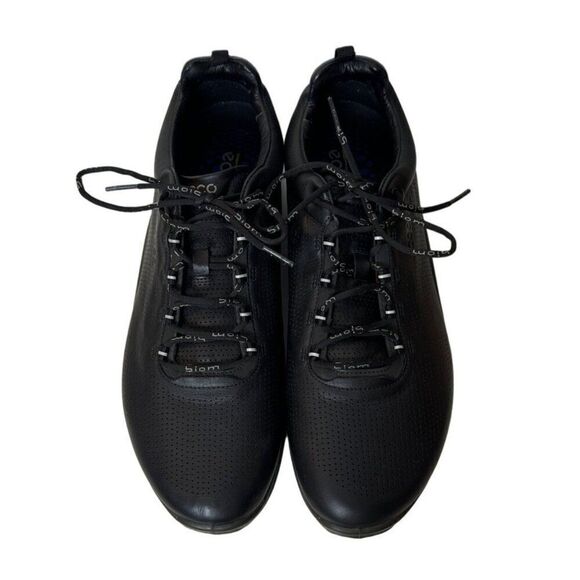 Ecco Mens BIOM Natural Motion Black Leather Sneakers Size 45 - Picture 1 of 5